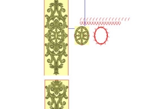 File cnc hoa lá tây ốp cột thiết kế đẹp 2d