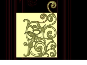 File cnc họa tiết cửa nhôm đúc lá tây hóa phượng