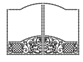 File cnc hoa văn cổng 2 cánh