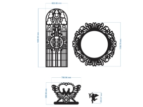 File cnc hoa văn cổng cưới mẫu đẹp