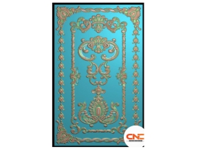 File cnc hoa văn cửa chính lá tây