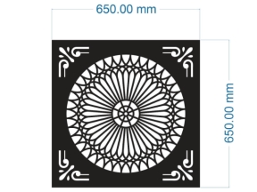 File cnc hoa văn giếng trời mẫu họa tiết tròn giữa