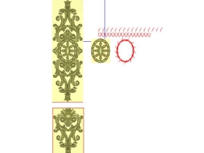 File cnc hoa văn lá tây cột jdpaint