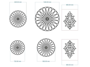 File cnc hoa văn mái kính mới kiểu mới