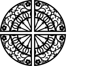 File cnc hoa văn tròn mái kính 2 kích thước thiết kế