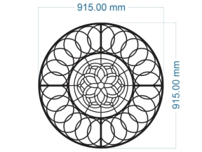 File cnc hoa văn tròn mái kính mẫu đẹp dxf
