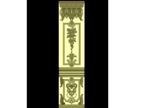 File cnc hoa văn trụ cầu thang lá tây