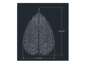 File cnc lá bồ đề cad đẹp