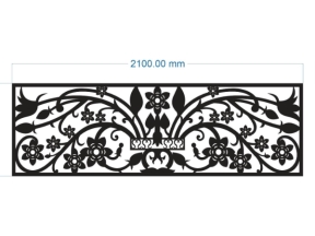 File cnc lan can mẫu họa tiết hoa lá