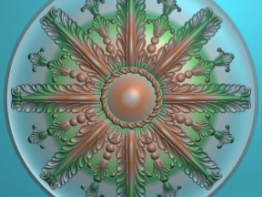 File cnc mâm trần tròn lá tây