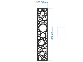File cnc mẫu cổng 1 cánh mẫu họa tiết tròn