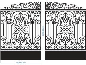 File cnc mẫu cổng 2 cánh dxf