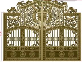 File cnc mẫu cổng 2 cánh nhôm đúc