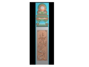 File cnc mẫu trụ càu thang tứ quý mai