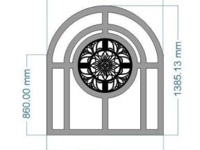 File cnc ô thoáng thông tầng file cad hoa văn tròn đẹp