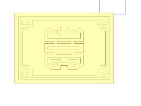 File cnc thiết kế chữ thọ vuông triện góc