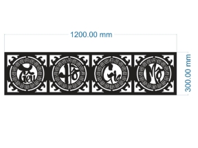 File cnc thiết kế chữ tiêu hồ gia mộ