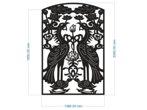 File cnc thiết kế con hạc bản vẽ đẹp