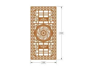 File cnc thiết kế cổng 1 cánh trống tròn