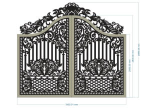 File cnc thiết kế cổng 2 cánh đẹp nhất