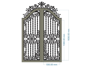 File cnc thiết kế cổng 2 cánh mới phong cách