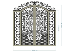 File cnc thiết kế cổng 2 cánh vòm cong tháng 5