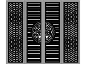 File cnc thiết kế cổng 4 cánh cnc đẹp nhất dxf
