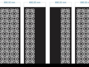 File cnc thiết kế cổng 4 cánh cnc đơn giản