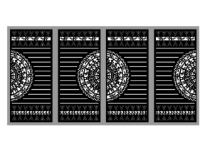 File cnc thiết kế cổng 4 cánh trống đồng dxf