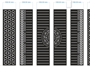 File cnc thiết kế cổng 6 cánh trống đồng và đồng tiền
