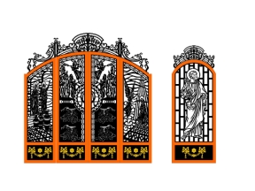 File cnc thiết kế cổng công giáo đẹp nhất