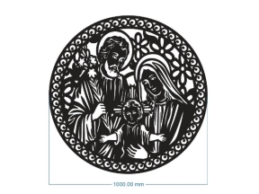 File cnc thiết kế gia đình chùa công giáo vẽ tròn