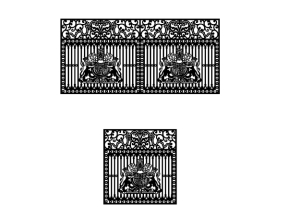 File cnc thiết kế hàng rào 2 diện tích xây dựng dxf