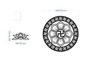 File cnc thiết kế hoa sen tròn