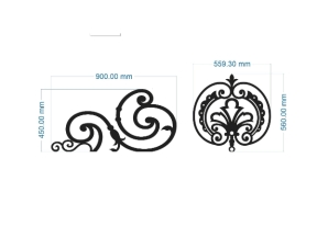 File cnc thiết kế hoa văn lan can dxf