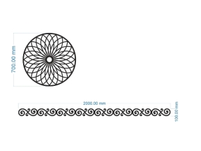 File cnc thiết kế mái kính tròn và diềm mái