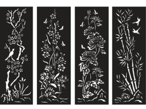 File cnc thiết kế tùng cúc trúc mai mới nhất hiện nay