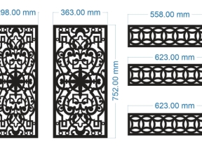 File cnc thiết kế vách cổng và đồng tiền đẹp