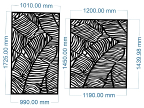 File cnc thiết kế vách ngăn lá chuối đẹp