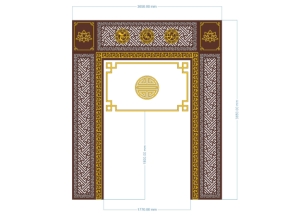 File cnc thiết kế vách ngăn phòng thờ dxf