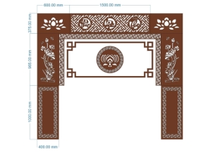 File cnc thiết kế vách ngăn phòng thờ dxf 2025