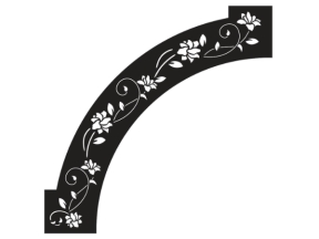 File cnc thiết kế vòm hoa lá