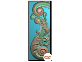 File cnc trụ cầu thang lá tây