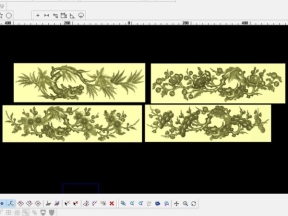 File cnc tứ quý tùng cúc trúc mai nằm ngang