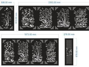 File cnc tùng cúc trúc mai và cá chép