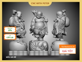 File CNC Tượng Di Lặc Như Ý - STL 3D- Mẫu May Mắn & Phúc Lộc