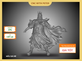File CNC Tượng Quan Công Áo Bay - STL 3D - Mẫu Võ Thần Trung Nghĩa