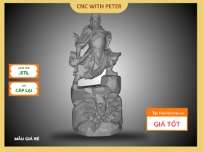 File CNC Tượng Quan Công Đứng Đế Tùng – STL 3D - Mẫu mới
