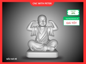 File CNC Tượng “Không Nghe” – STL 3D Nghệ Thuật Tâm Linh – Mẫu Tam Không