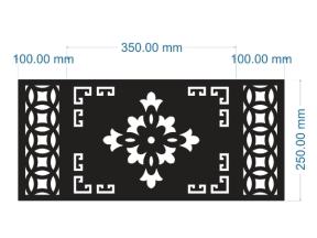 File cnc vách cổng mẫu họa tiết hoa và đồng tiền